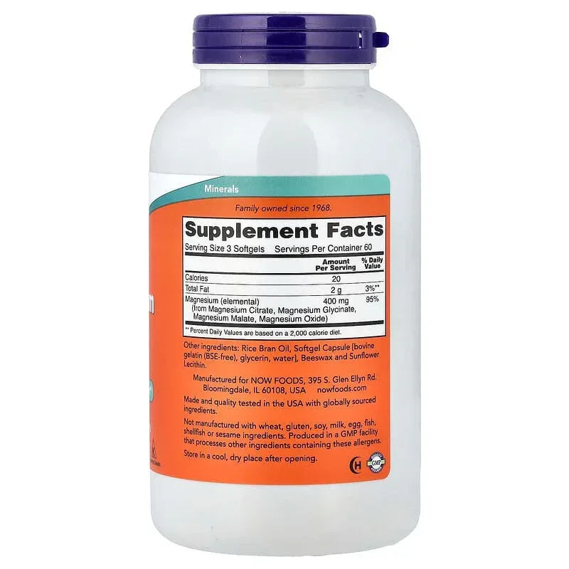NOW Foods, Magnesium Citrate, Softgels (133 mg per Softgel)
