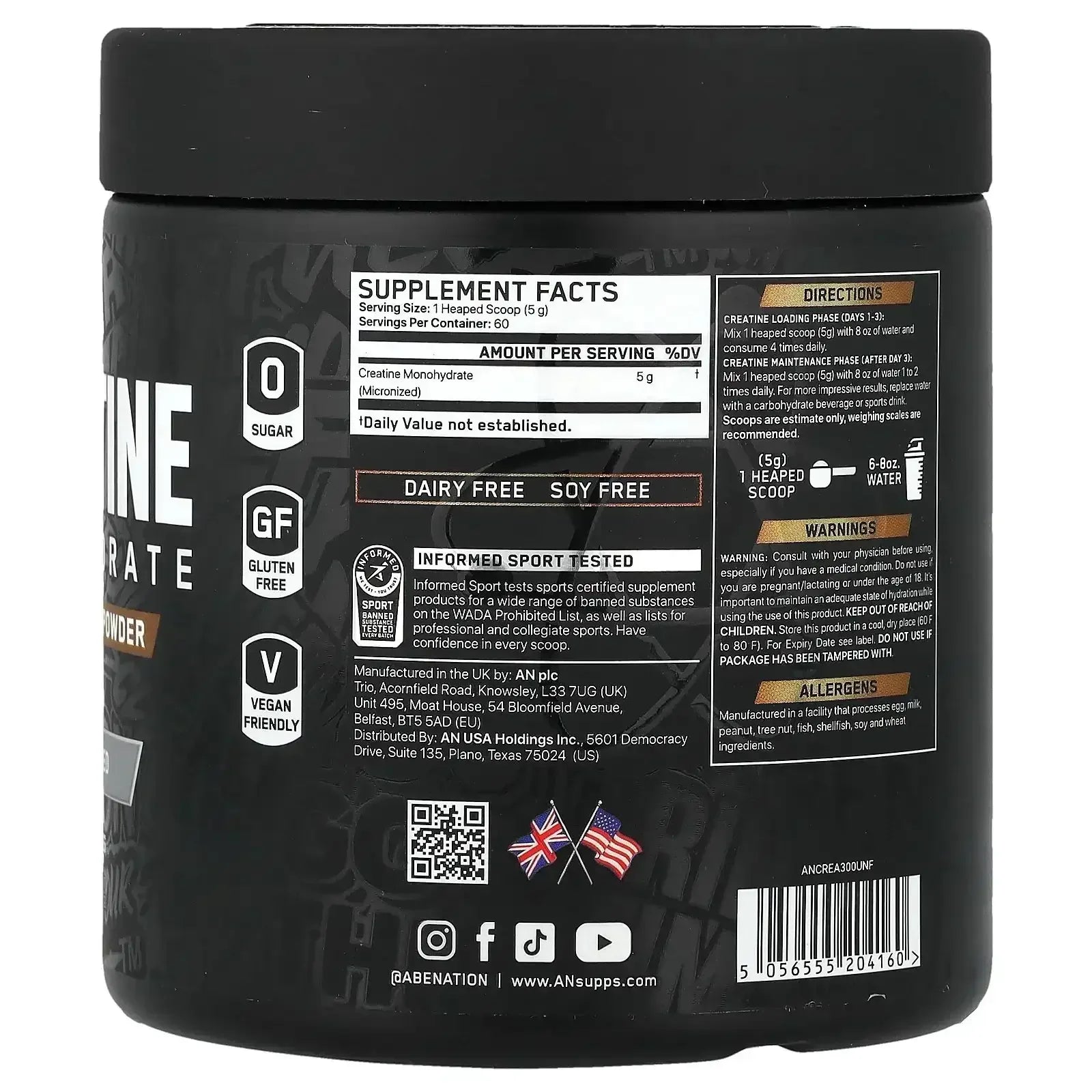 ABE, Creatine Monohydrate, Micronized Powder, Blue Raspberry, 10.58 oz (300 g)