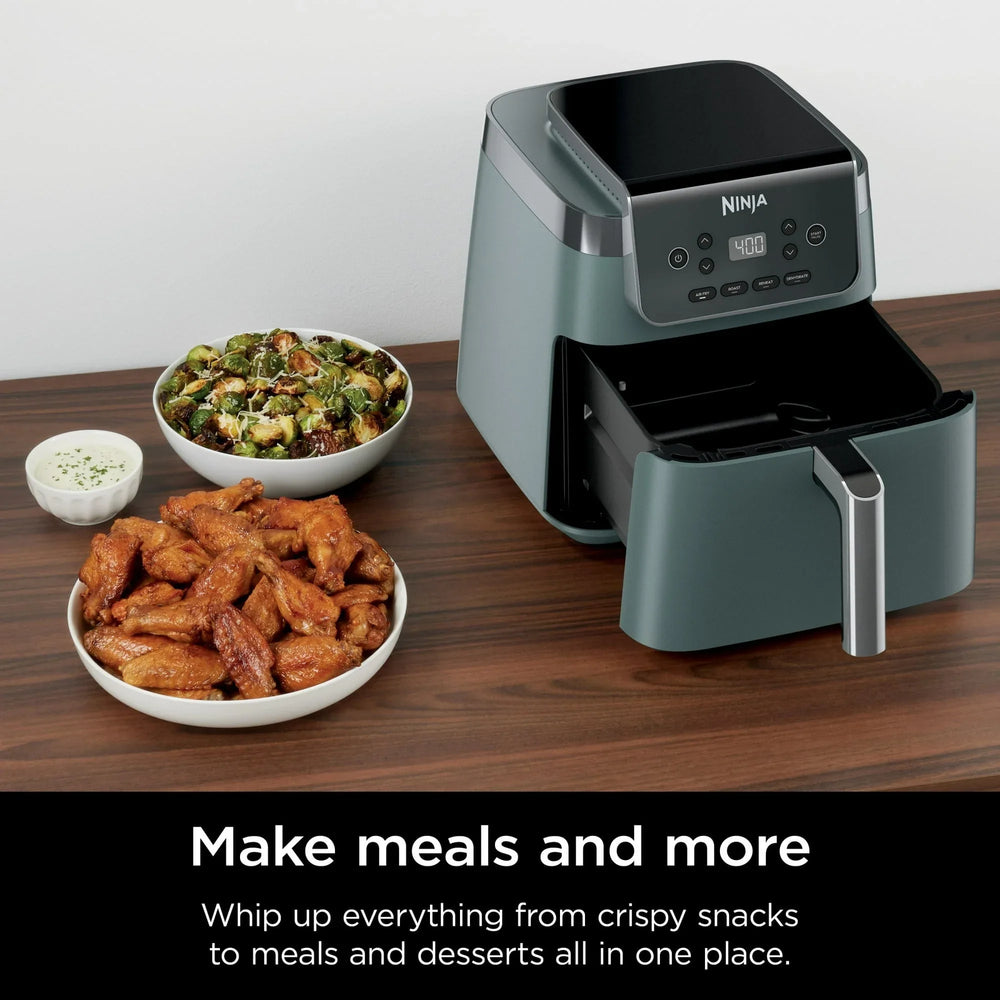 Ninja Pro 4-in-1 Air Fryer, XL 6.5-Qt Basket, 4 Functions, Air Crisp Technology, Non-stick, Crisper Plate, AF180WMSG Sage - USA MEGA SHOP