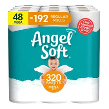 Toilet paper multipack, teal-and-white 2-ply rolls with 320 sheets per roll