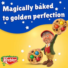 Keebler Chips Deluxe cookies packaging with two cookies and M&M’s candy pieces