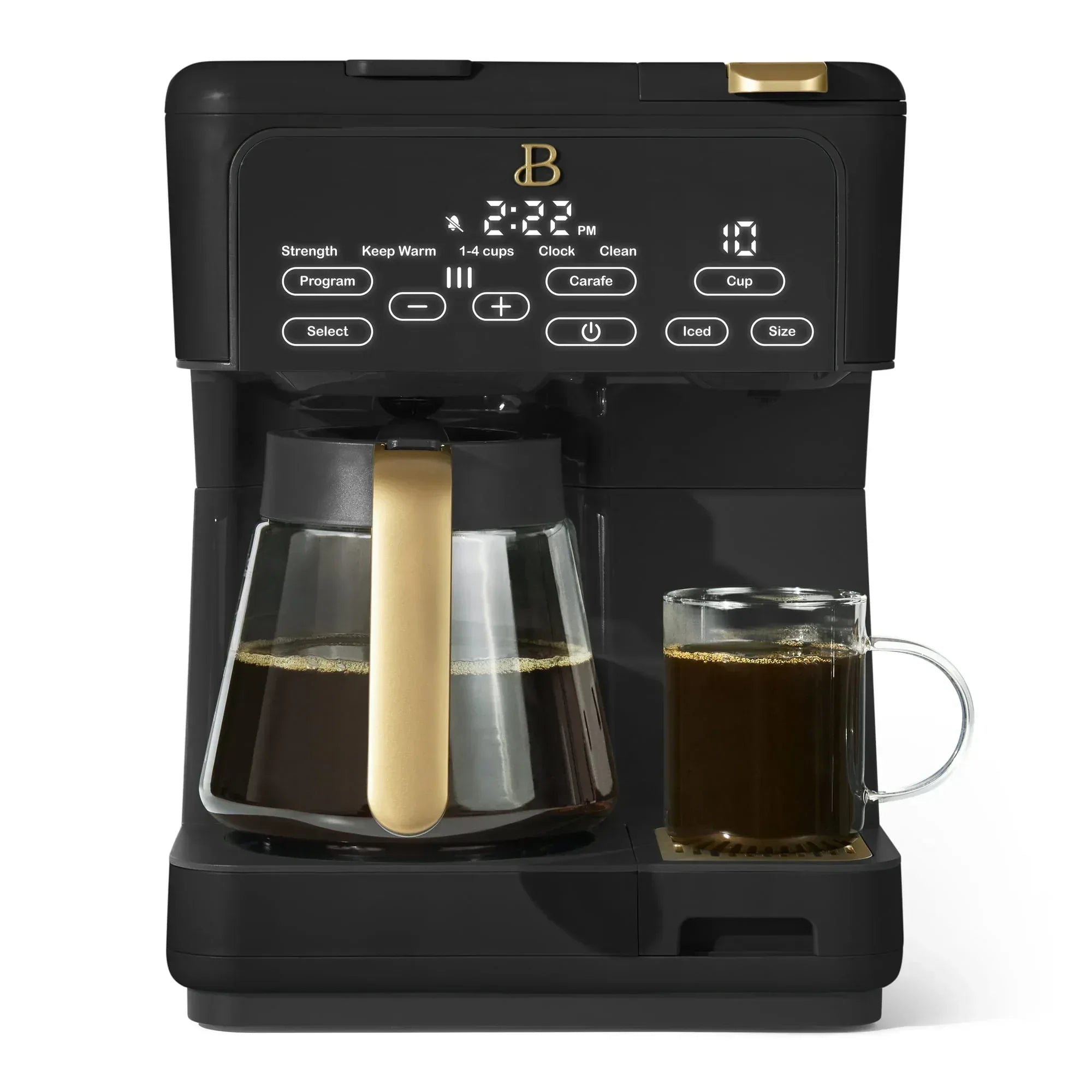 Beautiful Multi-Brew 12-Cup Programmable Drip & Single-Serve Coffee Maker, White Icing by Drew Barrymore