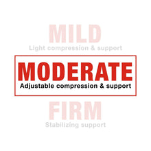 Knee support brace firmness level chart: mild light compression and support
