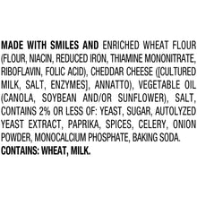 Goldfish Cheddar crackers ingredient and allergen label