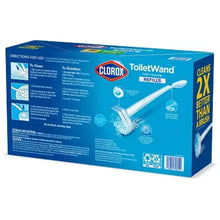 Clorox ToiletWand refill box back view with icons and product details