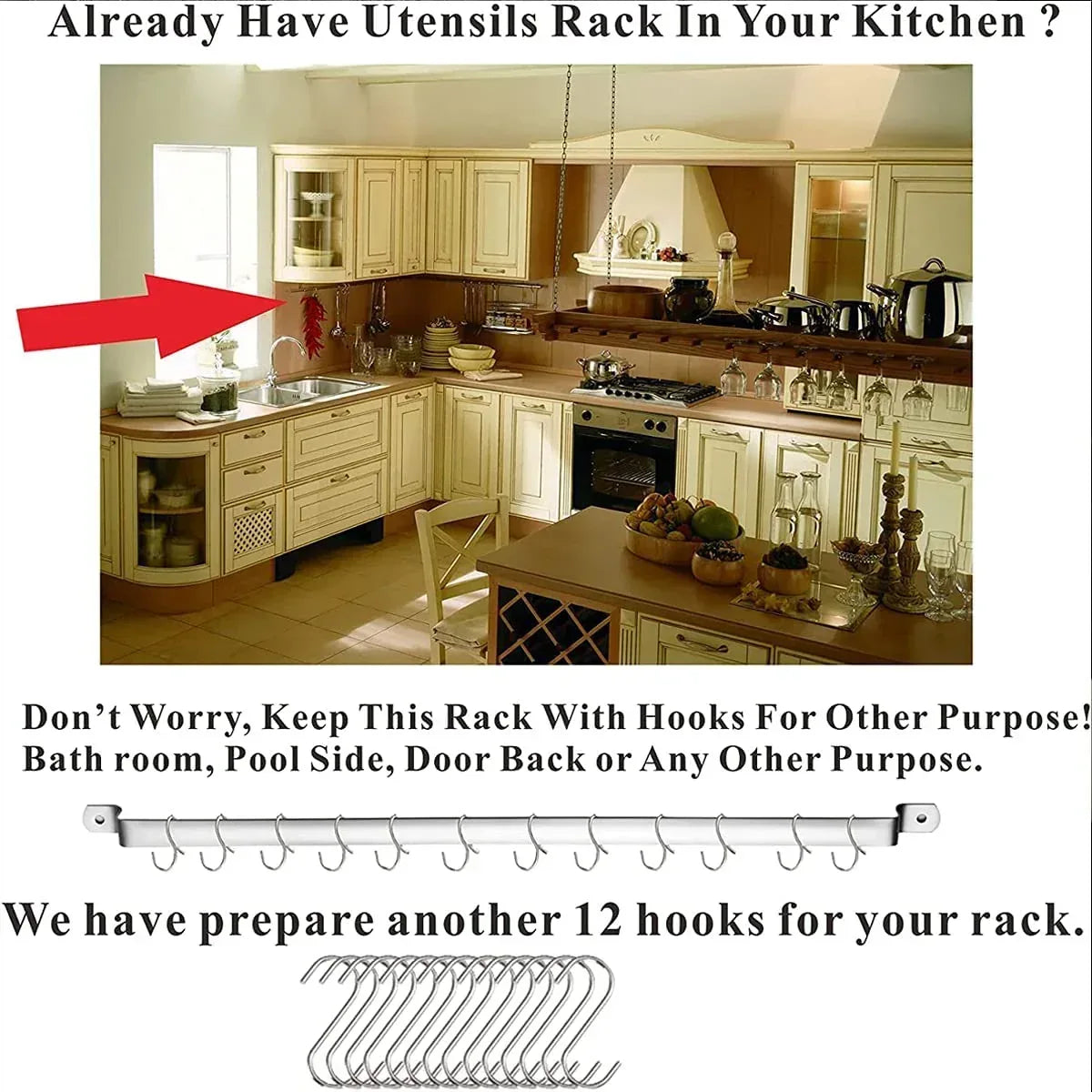 ReaNea Kitchen Utensils Set 37 Pieces, Stainless Steel Cooking Utensils Set, Kitchen Gadgets Cookwarewith Hooks For Hanging Kitchen Tool Set