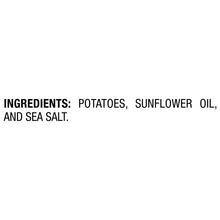 Ingredients list for sea salted potato chips: potatoes, sunflower oil, sea salt