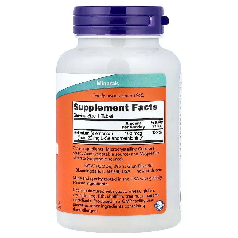 NOW Foods, Selenium, 100 mcg - USA MEGA SHOP