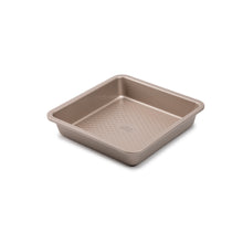 Champagne gold square baking tray with raised texture