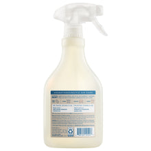 Fabric freshener spray bottle back label with trigger, linen scent, 20 fl oz.