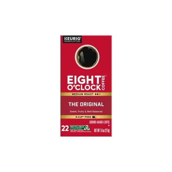 Eight O'Clock Original, Medium Roast Coffee, Keurig K-Cup Single Serve Coffee Pods, 22 Count - USA MEGA SHOP
