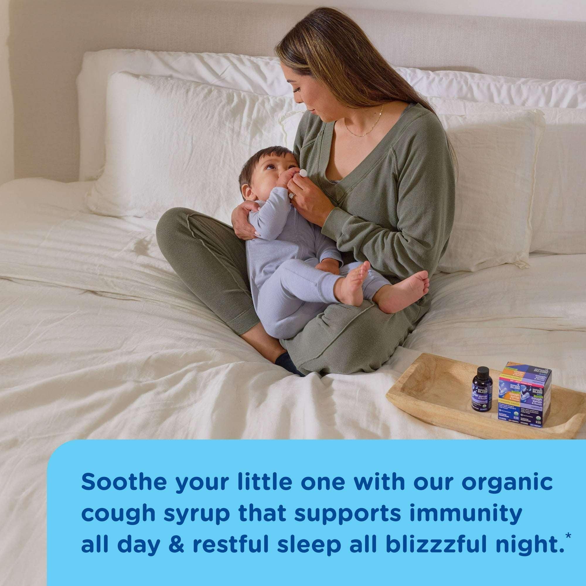 Mommy’s Bliss Organic Day + Night Cough Syrup, Age 4 Months+, OTC, 2 × 1.67 fl oz Bottles