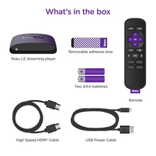 What’s in the box: streaming player, remote, HDMI cable, and USB power cable