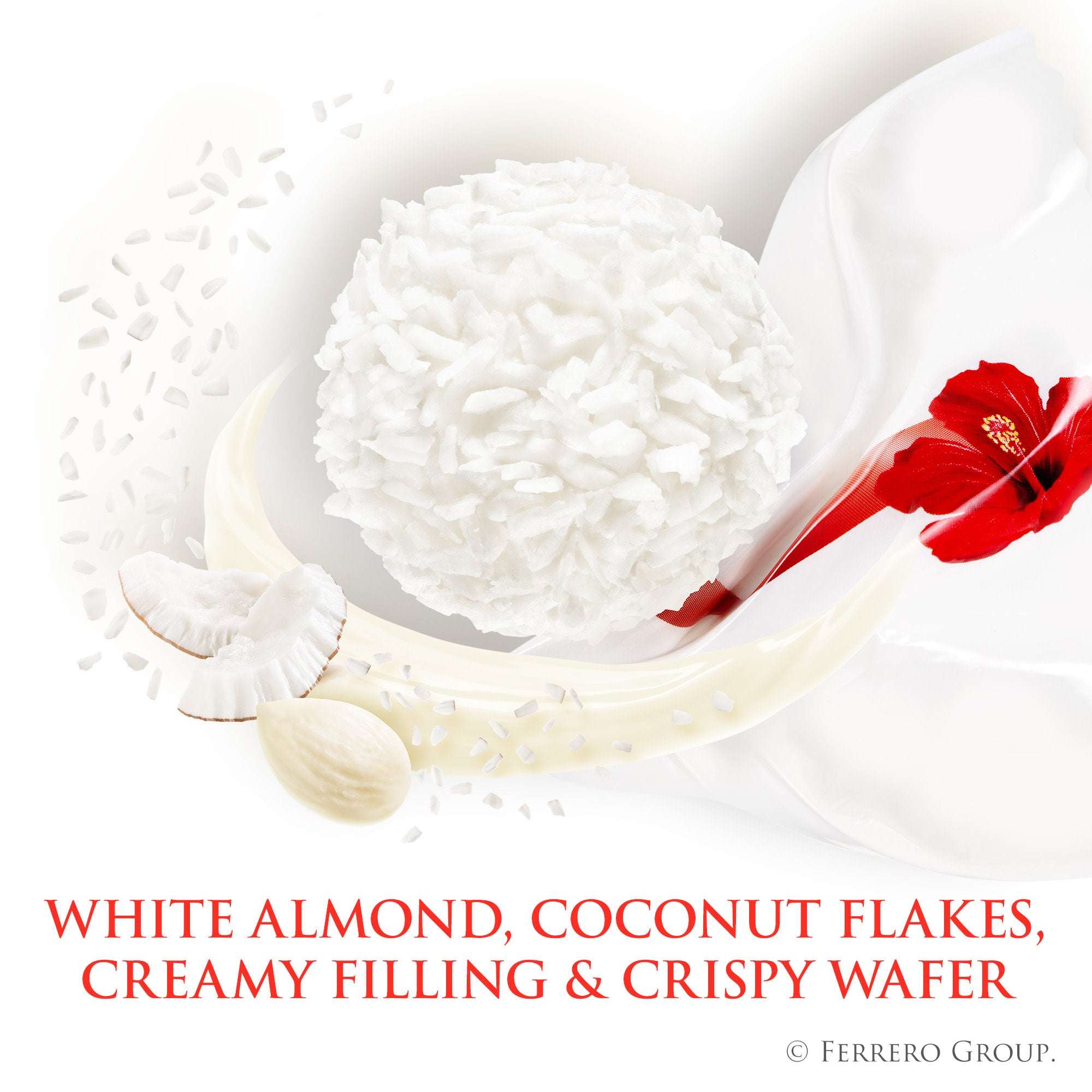 Raffaello Almond Coconut Candy, 15 Individually Wrapped Treats, Perfect for sharing, 5.3 oz