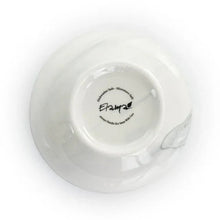 Stoneware bowl base with Elama logo and maker text