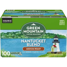Green Mountain Nantucket Blend medium roast K-Cup pod box, full side view