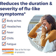Flu-like symptoms relief checklist with single-dose tube and patient comfort scene