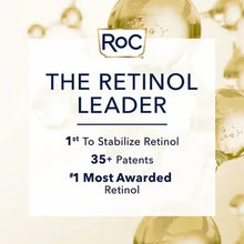 RoC retinol leader marketing card with logo and stabilization benefits