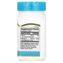 Magnesium 250 mg supplement bottle back with Supplement Facts panel