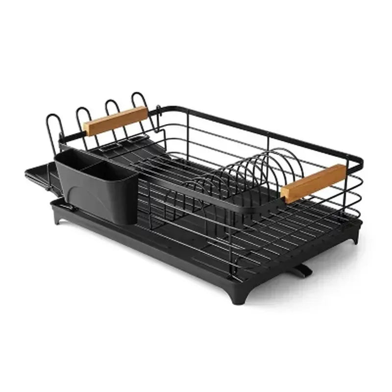 Member'S Mark Modern Dish Rack with Utensil Caddy and Glassware Holder, Assorted Colors