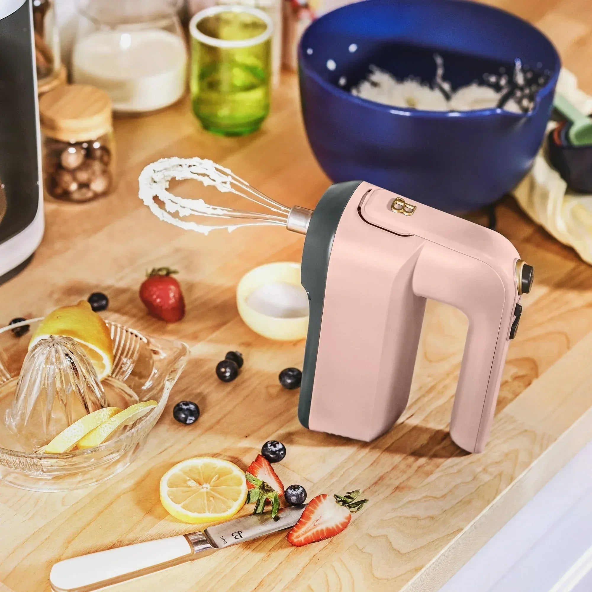 Beautiful 6-Speed Electric Hand Mixer, White Icing by Drew Barrymore