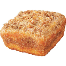 Cinnamon streusel coffee cake, golden-brown crumb topping on a single cake