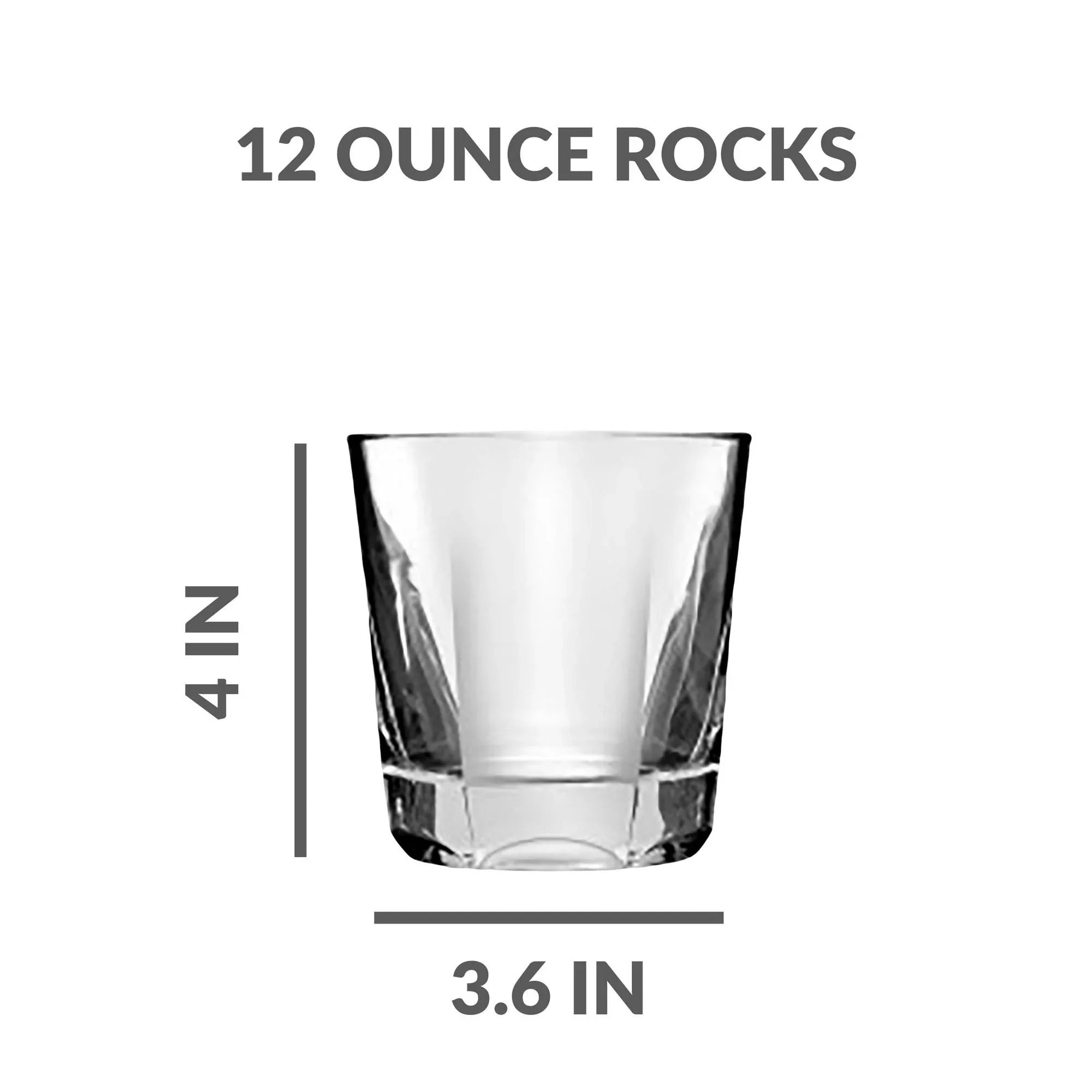 Mainstays Leila Glass Drinkware, 12 Ounce & 16 Ounce, Set of 8