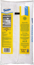 Powdered sugar bag back label with nutrition facts, barcode, and usage instructions
