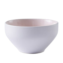 White stoneware bowl, rounded shape with glossy interior