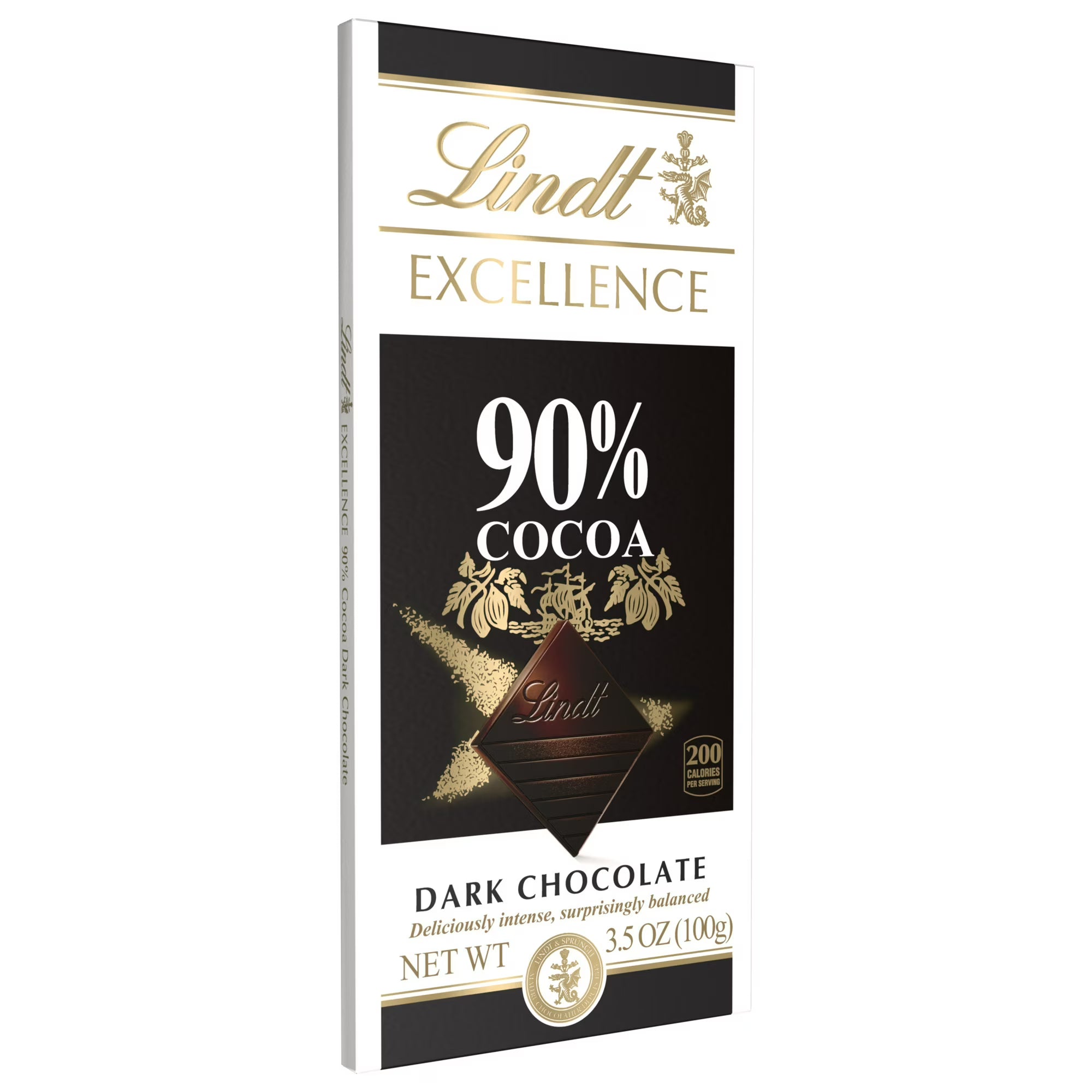 Lindt Excellence, Dark Chocolate, 90% Cocoa, Candy Bar, 3.5 oz, Bar