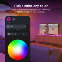 Smart light strip app color picker with selectable 16 million colors