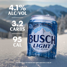 Busch Light beer can with a blue-and-silver label.