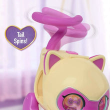 Cream cat copter with purple propeller and tail-spins swirl detail