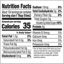 Nutrition Facts for coffee creamer: 35 calories per 1 Tbsp (15 mL)