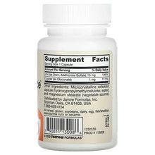 Back label of vegan zinc supplement bottle showing Supplement Facts and ingredients