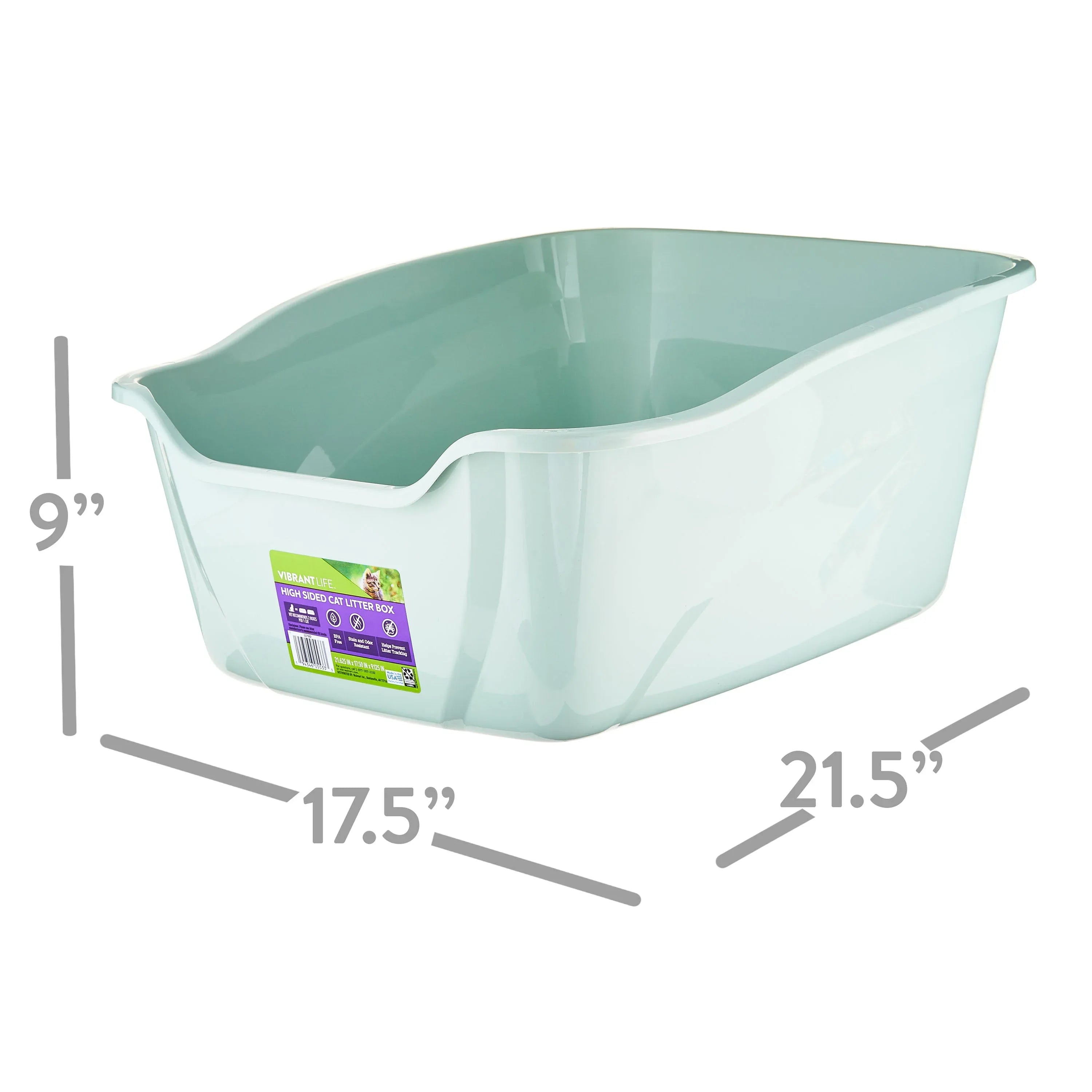 Vibrant Life High Sided Open Cat Litter Box - USA MEGA SHOP
