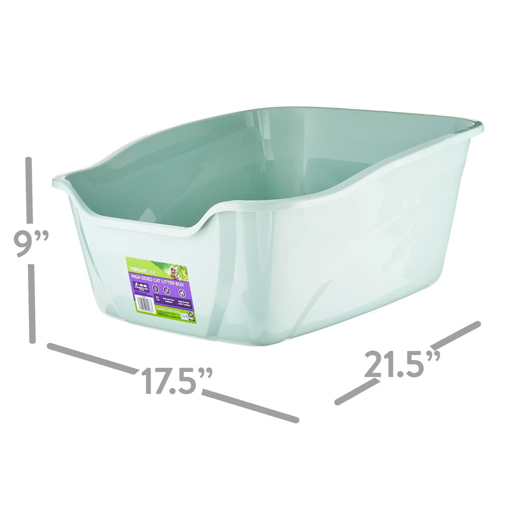 Vibrant Life High Sided Open Cat Litter Box - USA MEGA SHOP