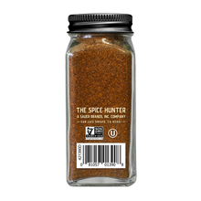 Garam masala seasoning blend jar back panel with barcode and company text