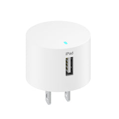 onn 12W Single USB-A Port Wall Charger with 3ft Lightning to USB Cable, MFI Certified Foldable Plug, White - Compatible with iPhone 14/13/12/11/X/XR/XS/8/7/6/5, iPad, Airpods and more