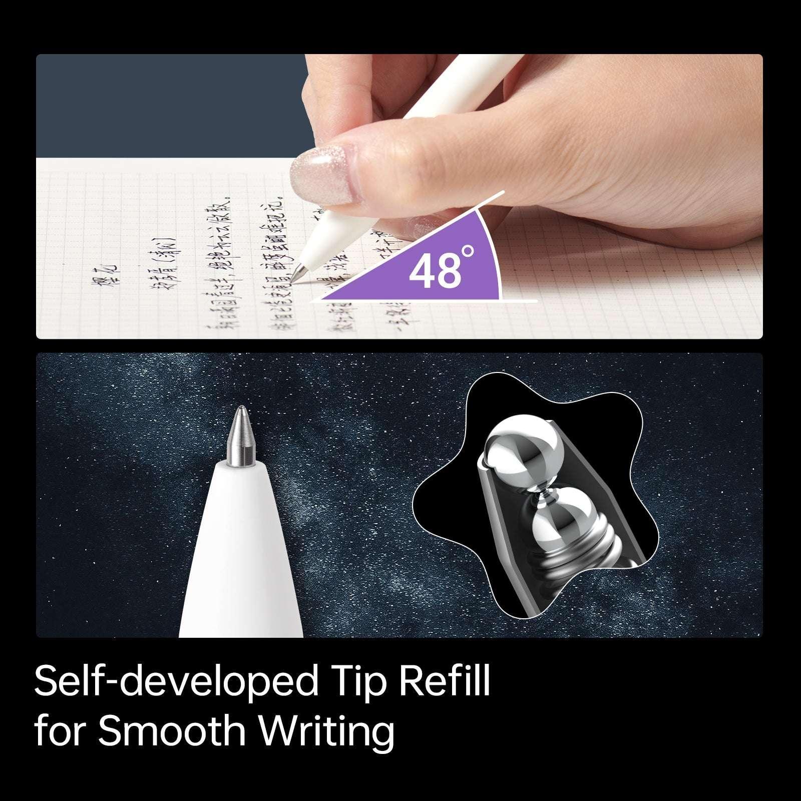 Kaco FIRST Gel Pens Cute Stationery Black Ink 3 Pieces, 0.5 mm Fine Point, Aesthetic Cute Star Pens for Journaling (Planet Series) - USA MEGA SHOP