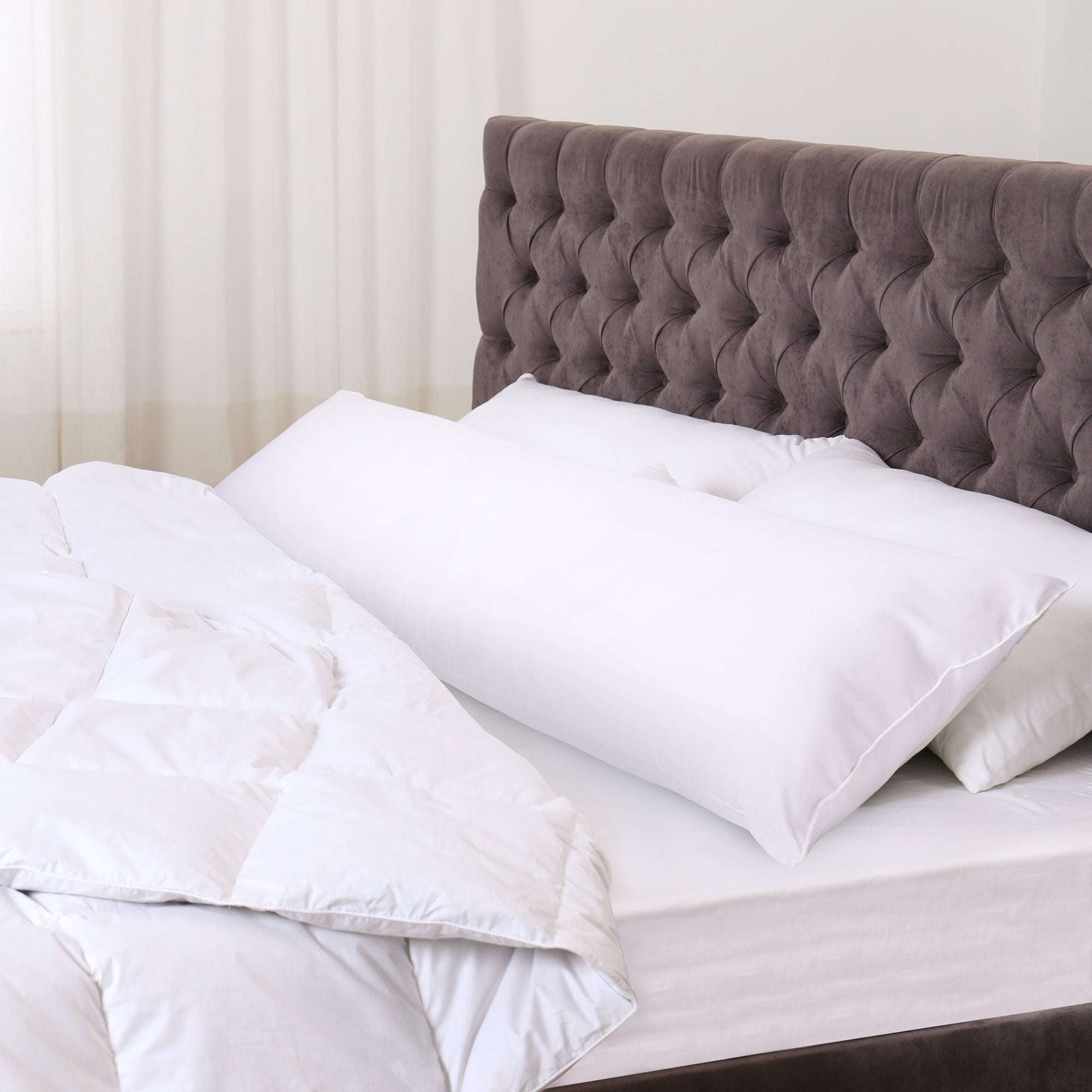 Mainstays Body Pillow - 20"x 54", White, Microfiber, Hypoallergenic