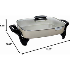 Presto 16-Inch Ceramic Electric Skillet, Grey