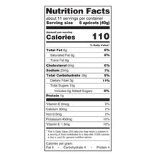 Nutrition facts panel for dried apricots, showing serving size and calories