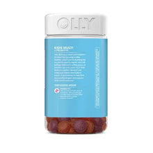OLLY Kids multivitamin + probiotic gummy bottle, berry flavor, back label view