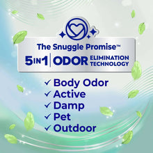 Snuggle Promise 5-in-1 odor elimination fabric softener label graphic