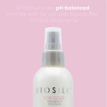 BioSilk For Dogs detangling & shine spray bottle with silver pump top