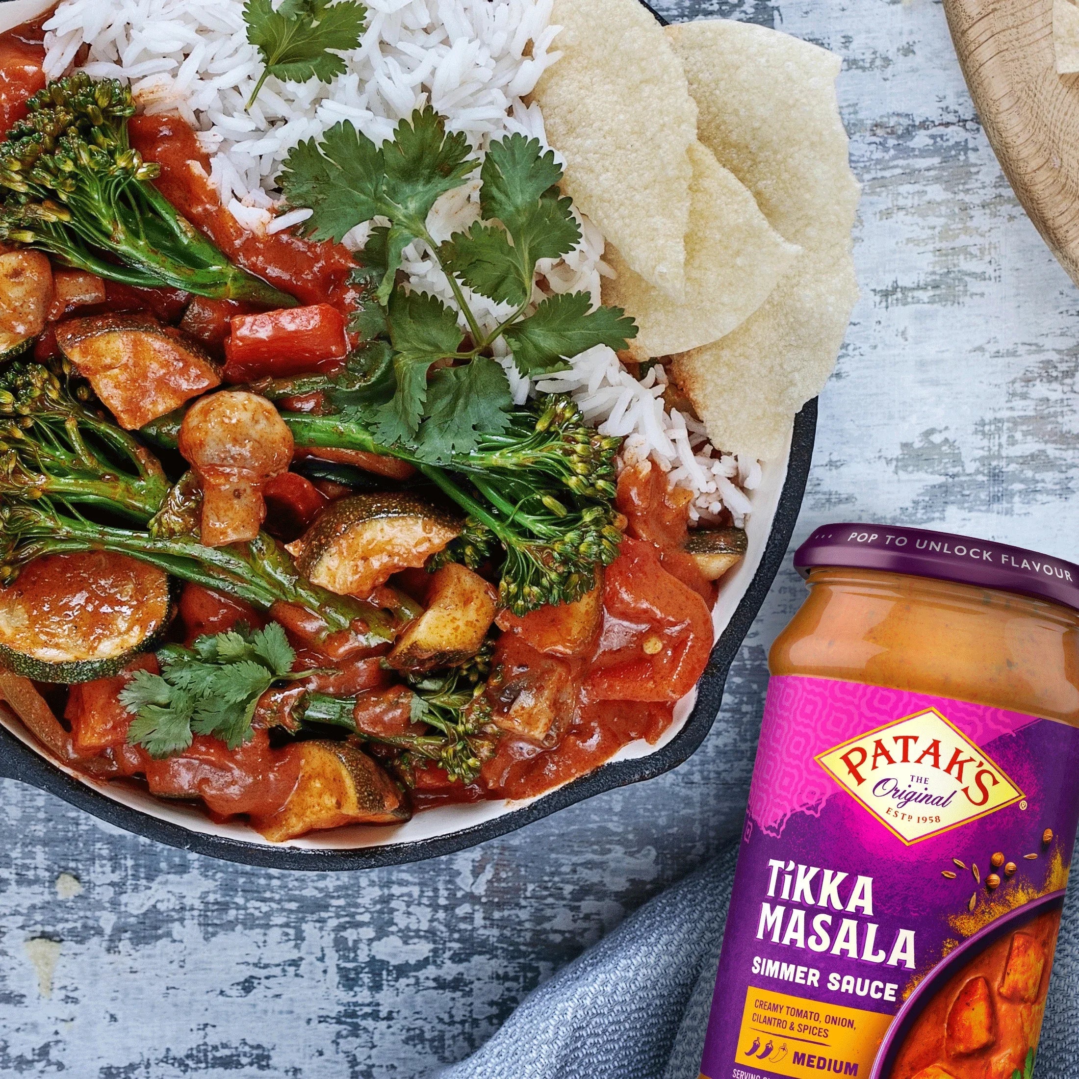 Patak's Tastes of India Simmer Sauce, Tikka Masala Curry, 15-Ounce