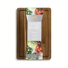 Thyme & Table Large 12"x18" Acacia Wood Cutting Board with Triangle Shaped Anti-Slip Grips