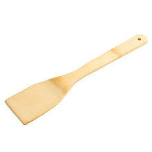 Bamboo spatula/turner with rectangular paddle and hanging hole