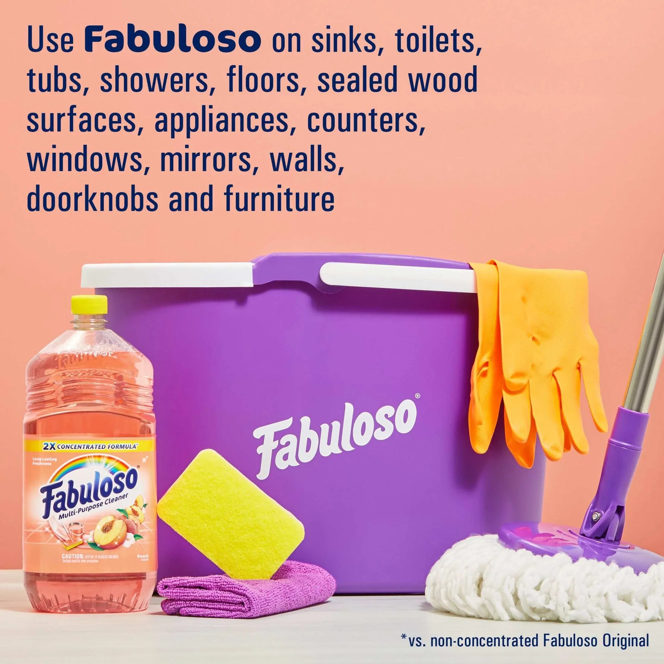 Fabuloso All Purpose Floor Surface Cleaner, Peach Scent, 56 fl oz - USA MEGA SHOP